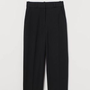 NWT H & M Black Twill Ankle-Length Slacks